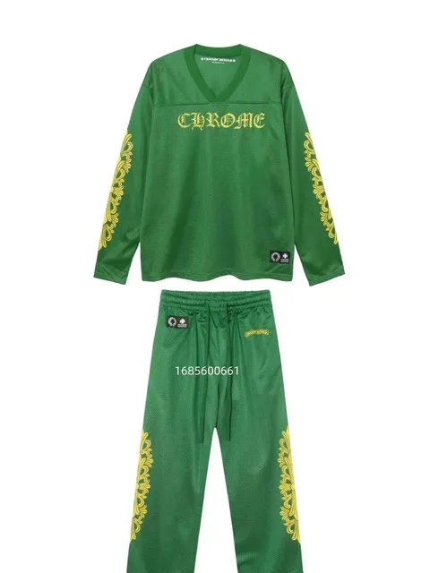 Chrome Hearts Mesh Set Green with Gold Ornamentation