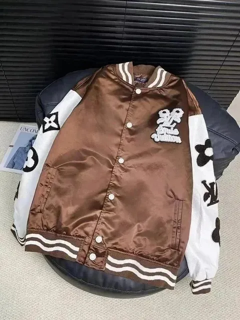 Louis Vuitton Varsity Jacket Monogram Flower Appliqué