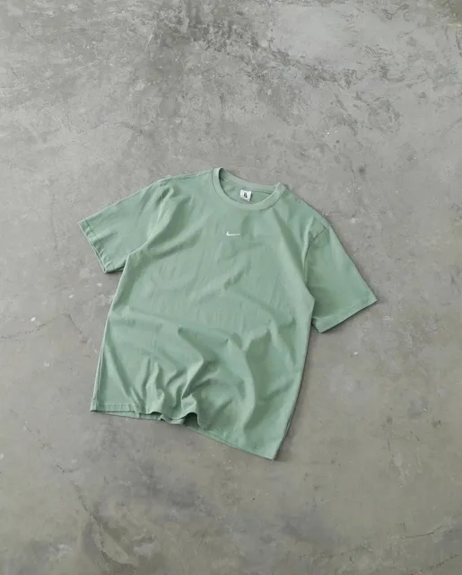 Nike Cotton T-Shirt Swoosh Logo Mint Green