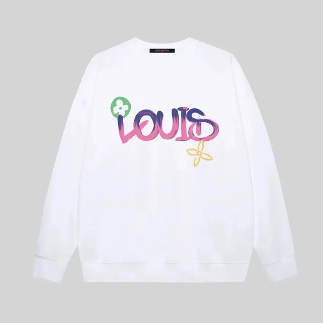 Louis Vuitton Sweatshirt Floral Graffiti Print
