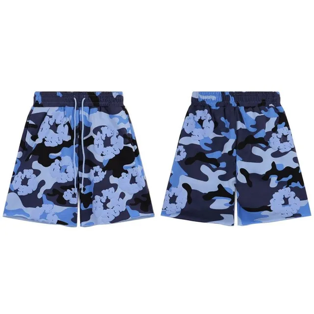 Camouflage Shorts Blue Camo Print