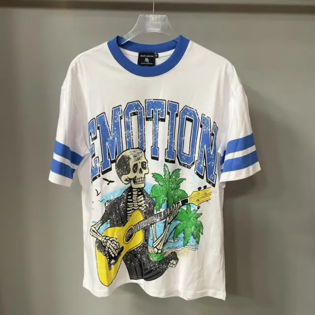 Mixed Emotion Graphic Tee Skeleton Guitar Print