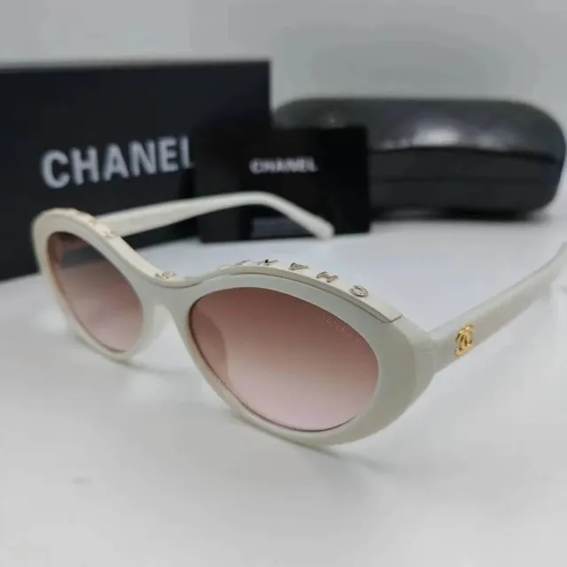 Chanel Cat-Eye Sunglasses Pearl-Embellished