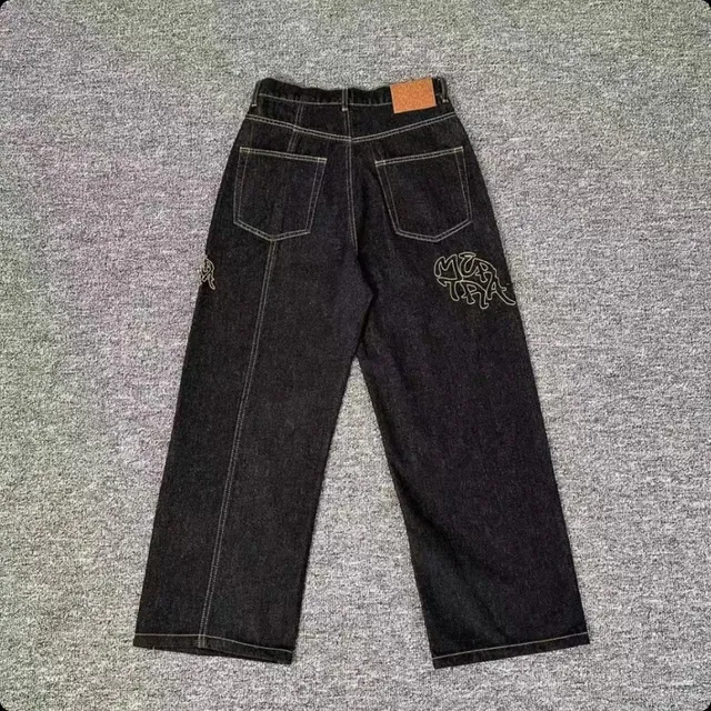Corteiz Wide-leg Jeans Embroidered Logo