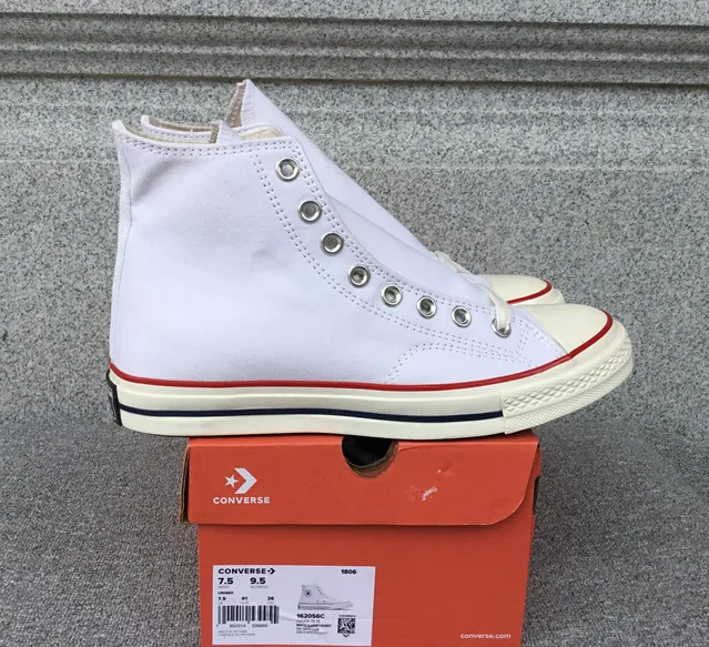 Converse Chuck Taylor All Star High White Red Trim