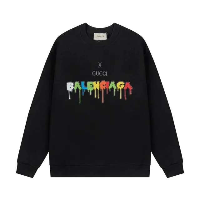 Gucci Crewneck Sweatshirt Balenciaga Logo Drip Print