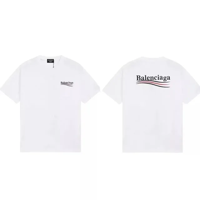 Balenciaga Logo T-Shirt Wave Logo