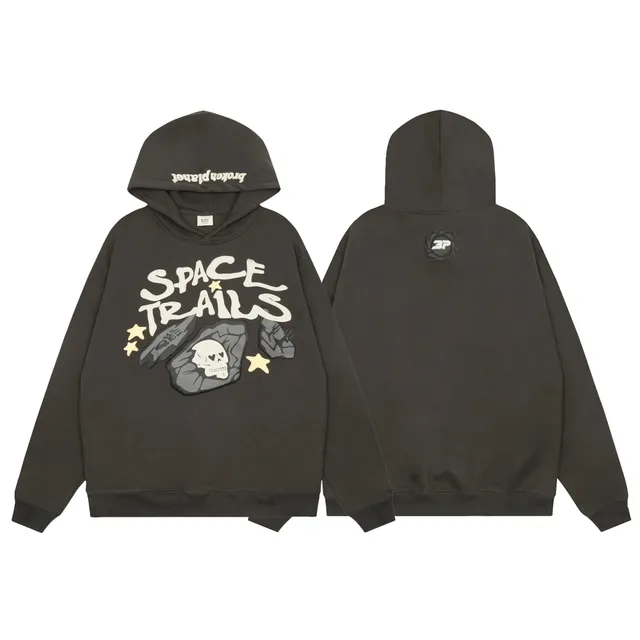Broken Planet Space Trails Hoodie Skull Graphic