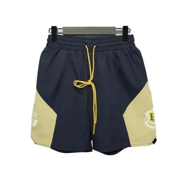 BAPE Panelled Shorts Navy Beige