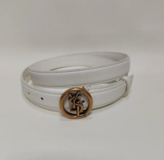 Saint Laurent YSL Logo Belt Gold Hardware