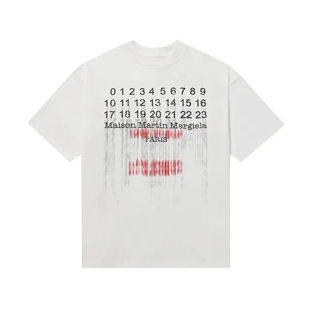 Maison Margiela Number Print Tee Numeric Logo