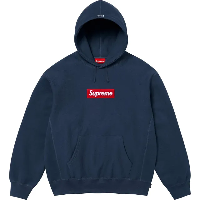 Supreme Box Logo Hooded Sweatshirt Navy