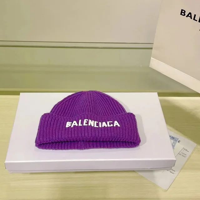 Balenciaga Knit Beanie Logo Embroidered