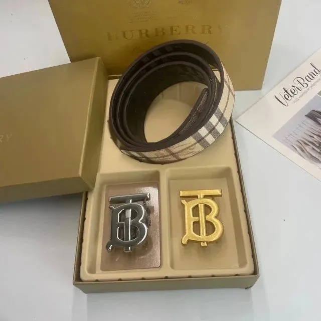 Burberry Reversible Belt Check and Leather