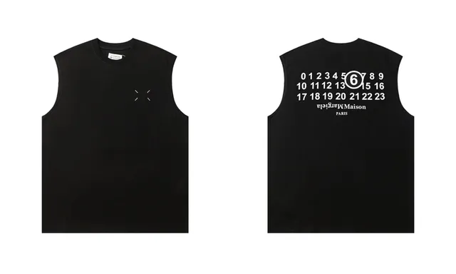 Maison Margiela Sleeveless Tee Number Print