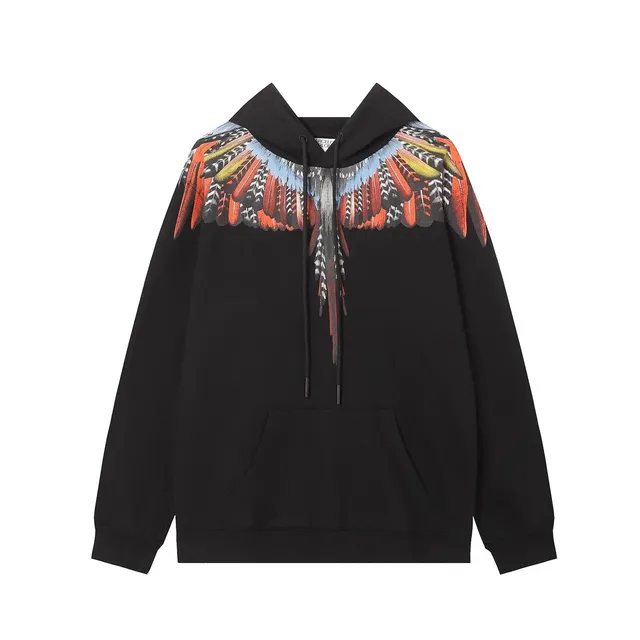 Marcelo Burlon Wings Hoodie Feather Print
