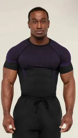 Lululemon Short-Sleeve Top Color-Blocked Mesh