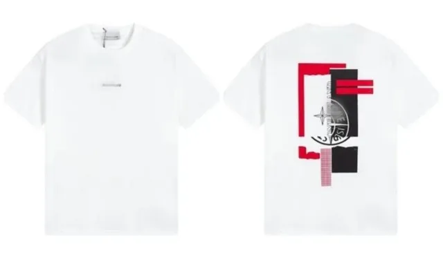 Stone Island Graphic T-Shirt Red Black Print