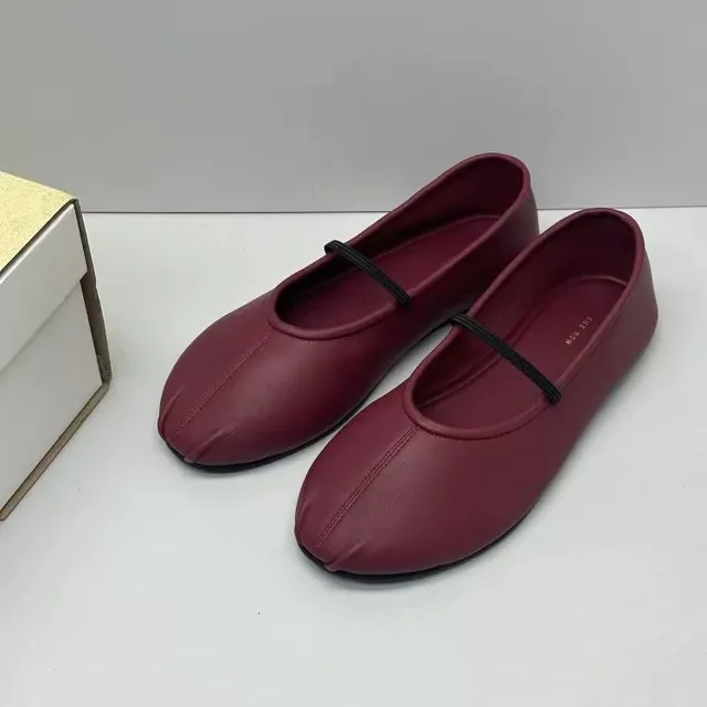 Maison Margiela Tabi Ballet Flat Burgundy