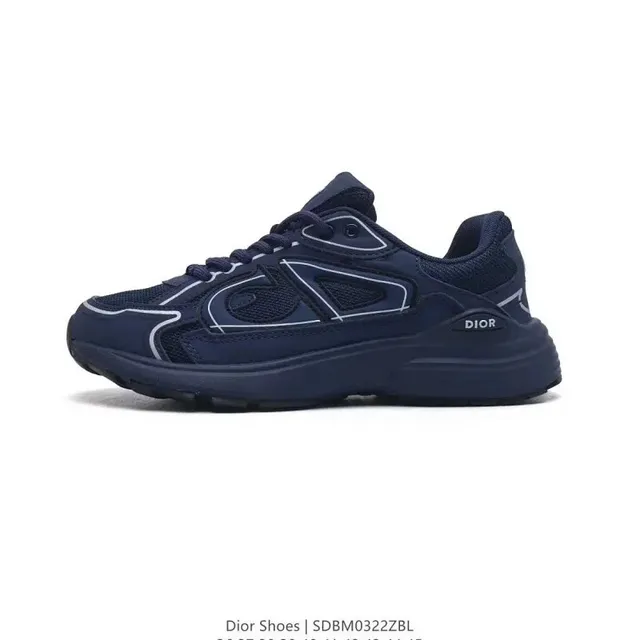 Dior B22 Navy with White Outline