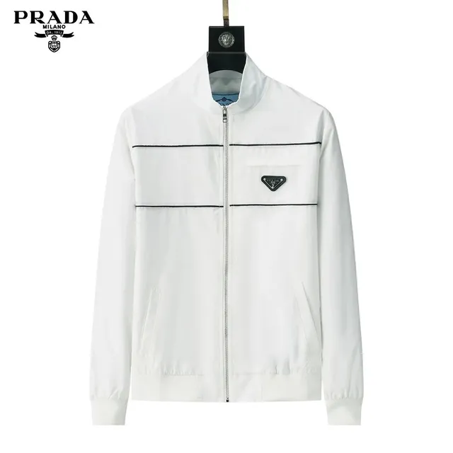 Prada Zip-Up Jacket Triangular Logo