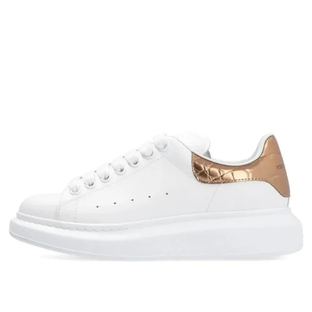 Alexander McQueen Oversized Sneaker White with Gold Heel Tab