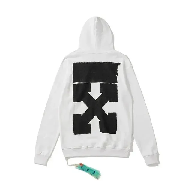 Off-White Zip-Up Hoodie Arrow Print