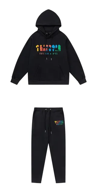 Travis Scott Hoodie and Joggers Set Rainbow Logo