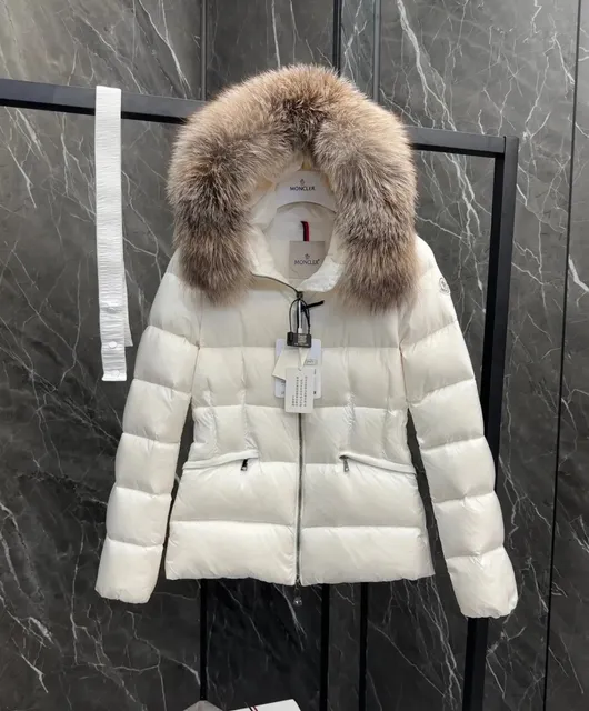 Moncler Short Puffer Jacket With Removable Fur Hood