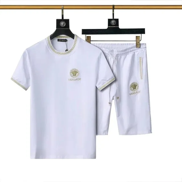 Versace Logo-Embroidered Set Greca Trim