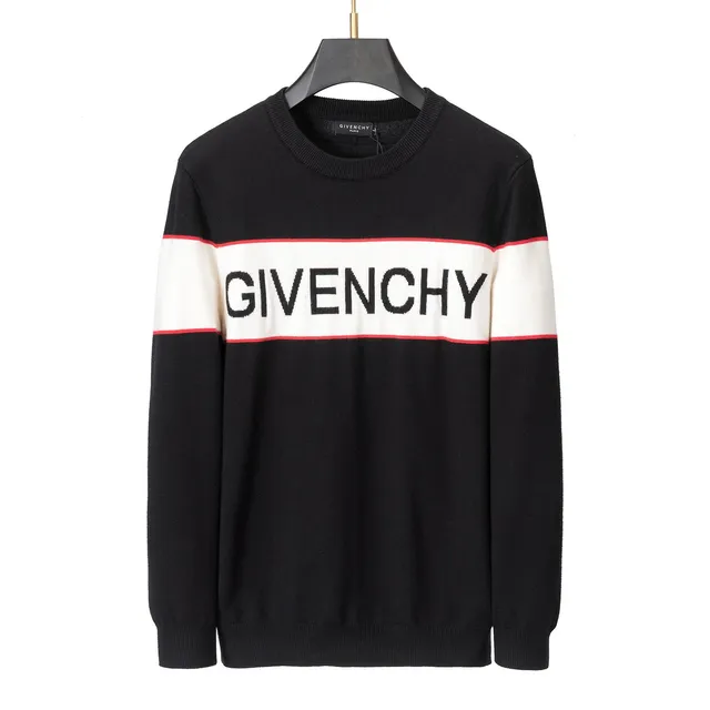 Givenchy Logo Knit Sweater Stripe Logo