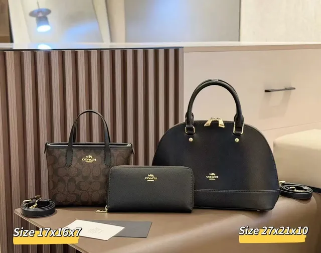 Coach Handbag Set Signature and Saffiano Leather