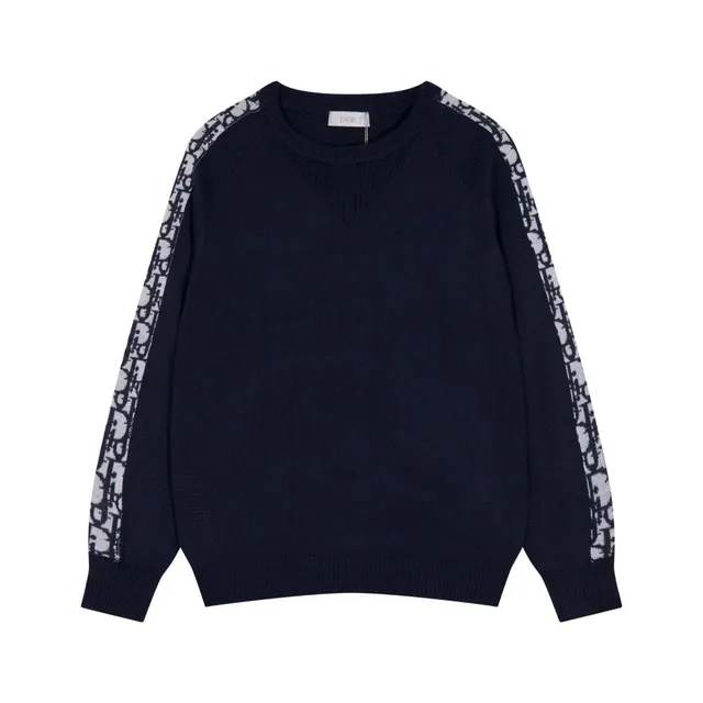 Dior Knit Sweater Oblique Logo Sleeve