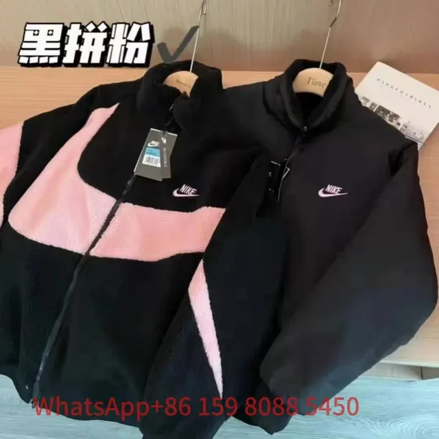 Nike Fleece Jacket Black Pink Panel