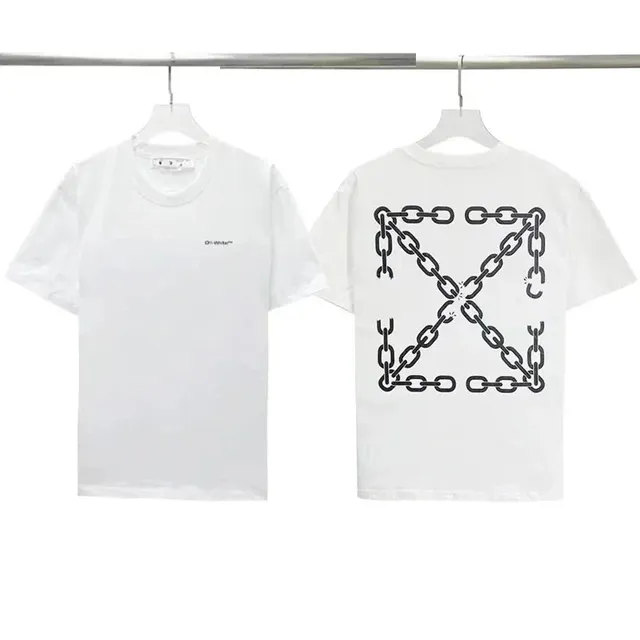 Off-White Chain Logo T-Shirt Industrial Chain Print