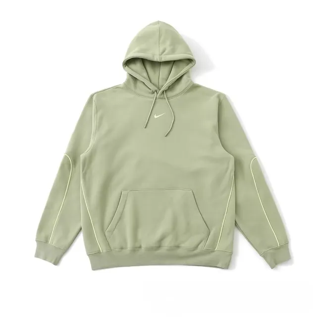 Nike Hooded Sweatshirt Olive Green with Contrast Stitching