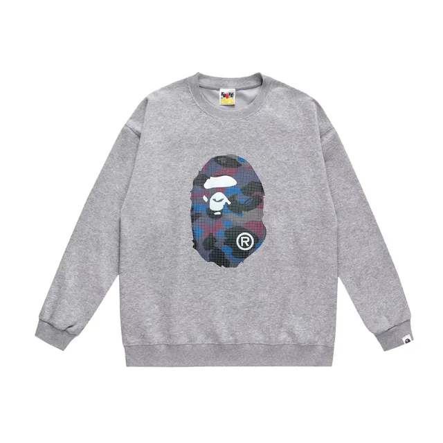BAPE Crewneck Sweatshirt Camouflage Ape Head