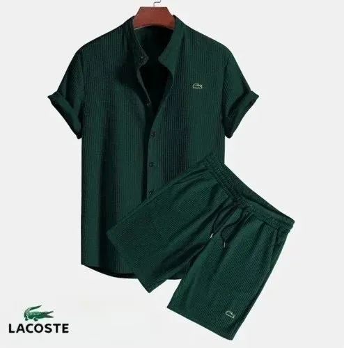 Lacoste Short-Sleeve Shirt & Shorts Set
