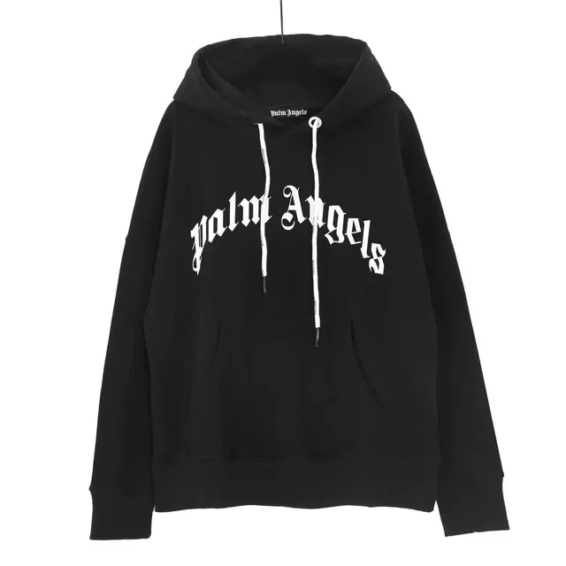 Palm Angels Hooded Sweatshirt Gothic Logo
