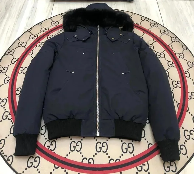 Gucci Puffer Jacket Fur-Trimmed Hood