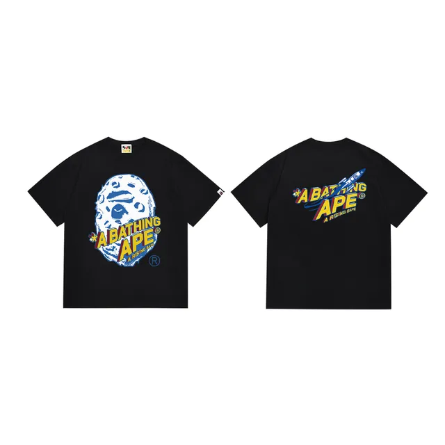 BAPE Graphic Tee Moon and Rocket Print