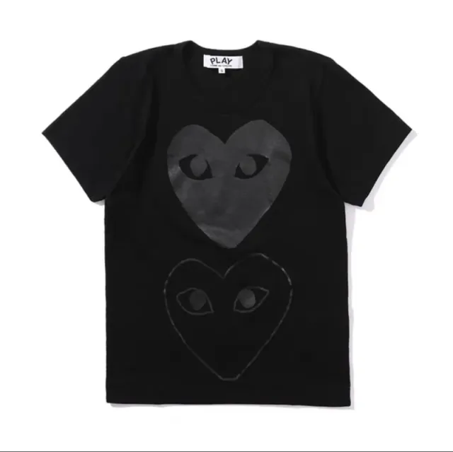 Comme des Garçons Heart Logo T-Shirt Double Heart