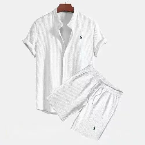 Polo Ralph Lauren Polo Shirt and Shorts Set Ribbed Cotton