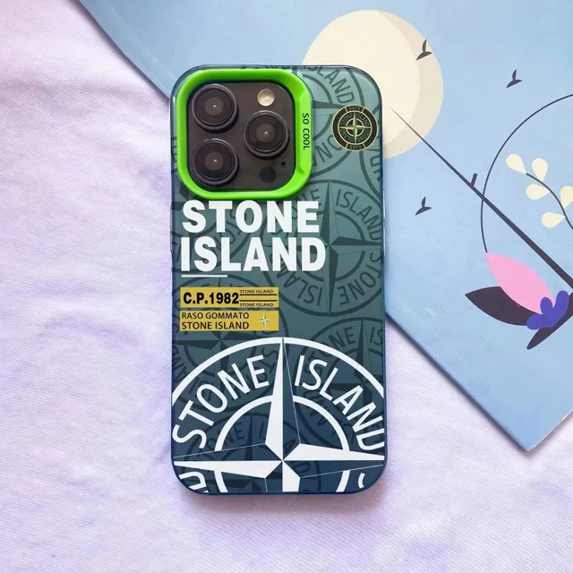 Stone Island Phone Case Compass Logo Print