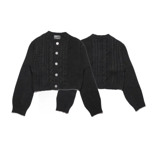 Comme des Garçons Cable Knit Cardigan Cropped