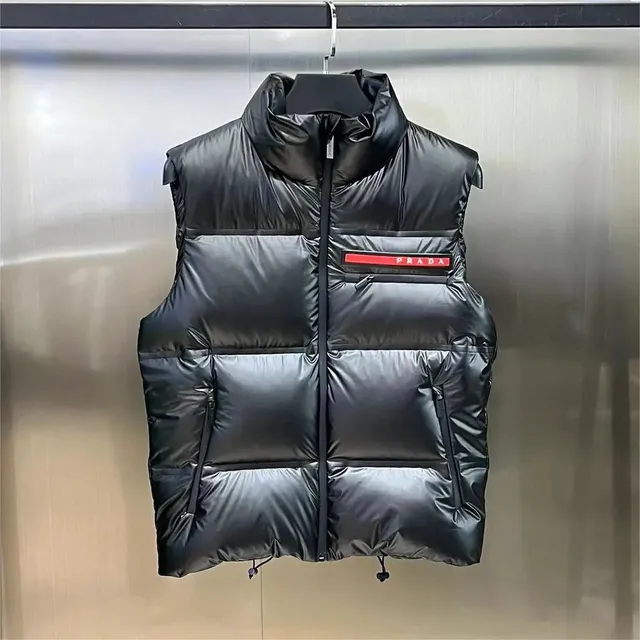 Prada Puffer Vest Logo Tape