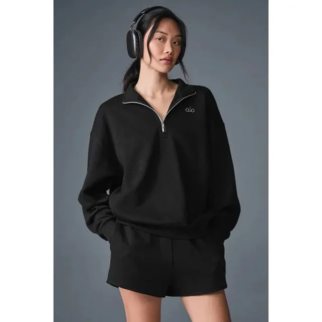 Aimé Leon Dore Half-Zip Sweatshirt Classic Black