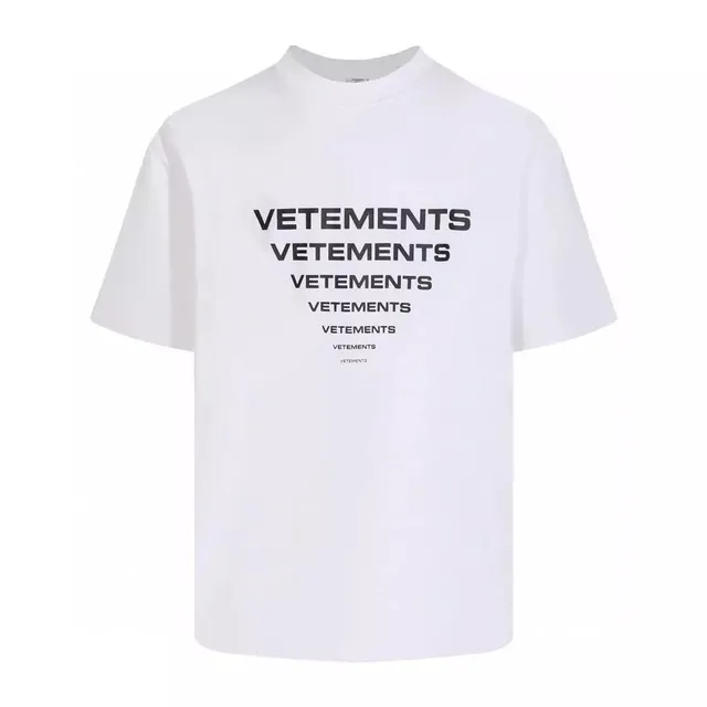 Vetements Logo Print T-Shirt Stacked Logo