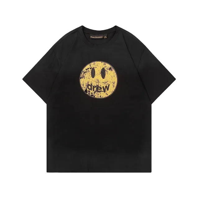 Drew House Smiley Tee Distressed Yellow Smiley