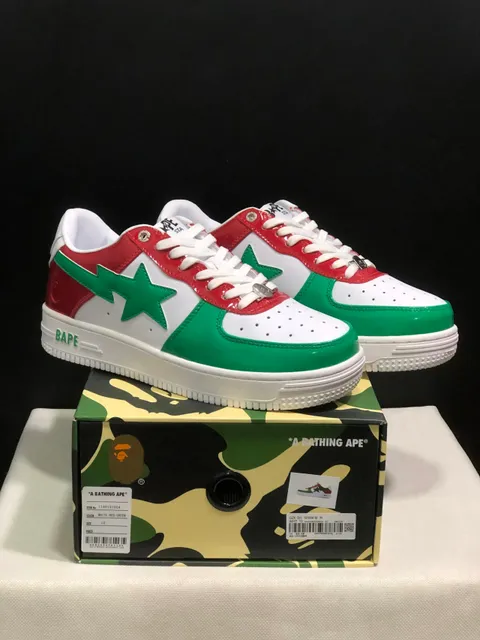 BAPE STA White Red Green
